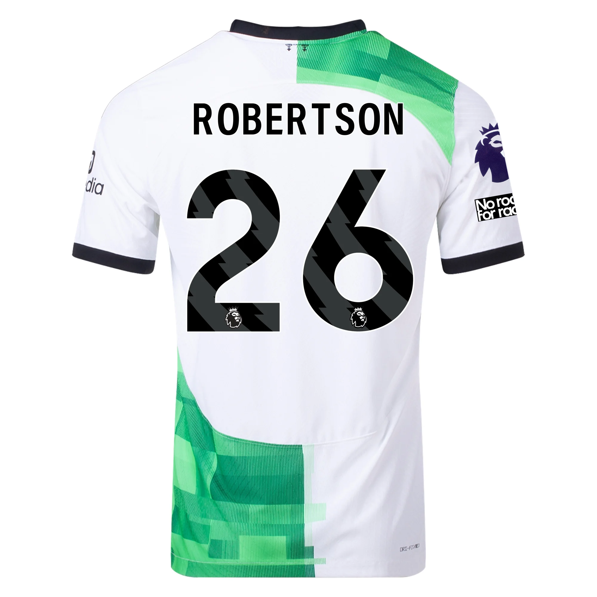 Image of Nike Liverpool Authentic Andy Robertson Spiel-Auswärtstrikot mit EPL + No Room For R