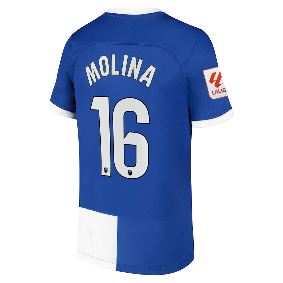Image of Nike Atletico Madrid Nahuel Molina Auswärtstrikot mit La Liga Patch 23/24 (Old Royal).