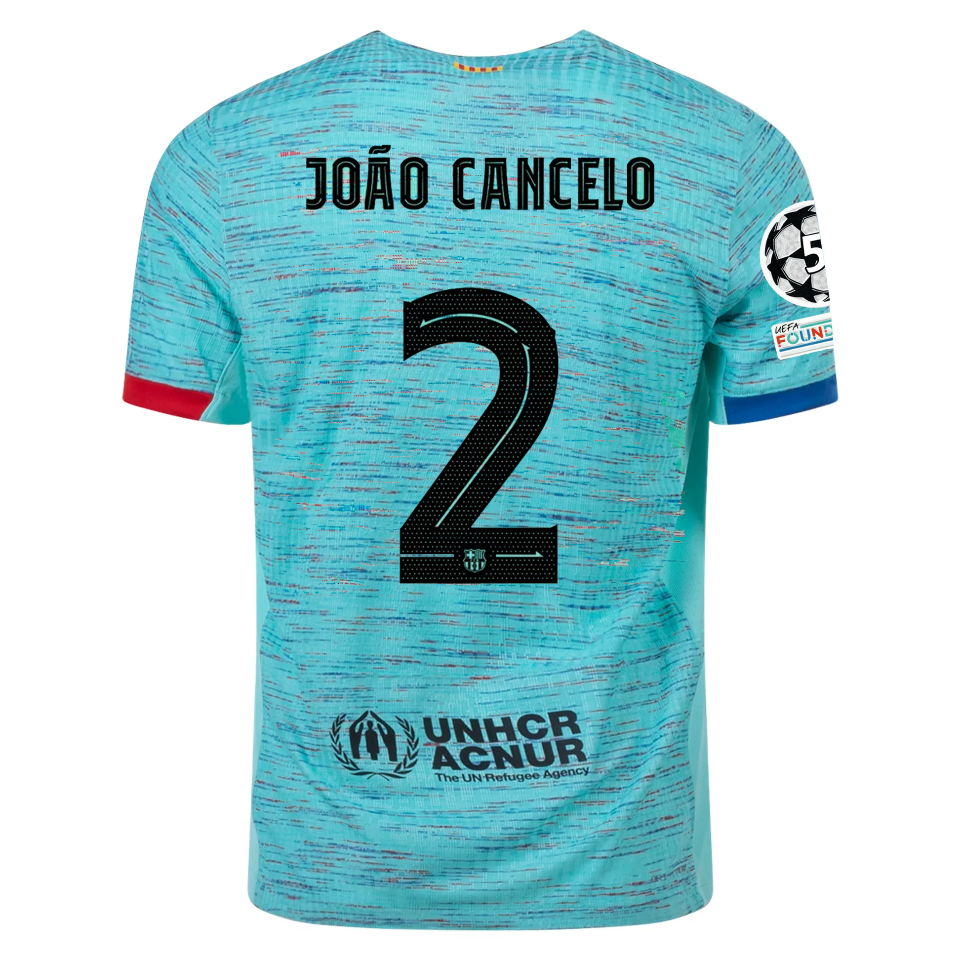 Nike Barcelona Authentic Joao Cancelo Match Vaporknit Third Jersey w/ Champions