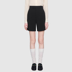 Image of (WMNS) Gucci Cady viscose tailored shorts 'Black' 619500-ZKR01-1000