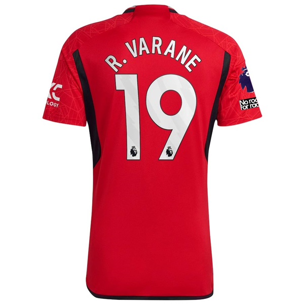 Image of adidas Manchester United Raphaël Varane Home Jersey 23/24 w/ EPL + No Room For R