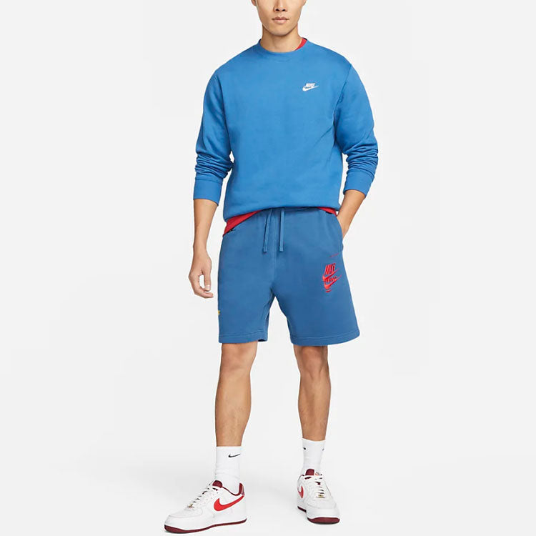 Image of Men's Nike Sportswear Sports French Terry Shorts Dark Sea Blue DM6878-407
