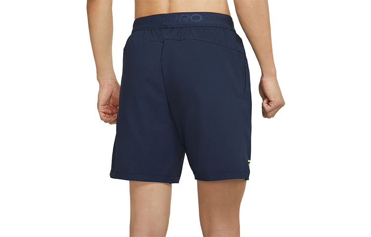 Image of Nike Pro Dri-FIT Flex Vent Max Alphabet Printing Training Sports Shorts Obsidian