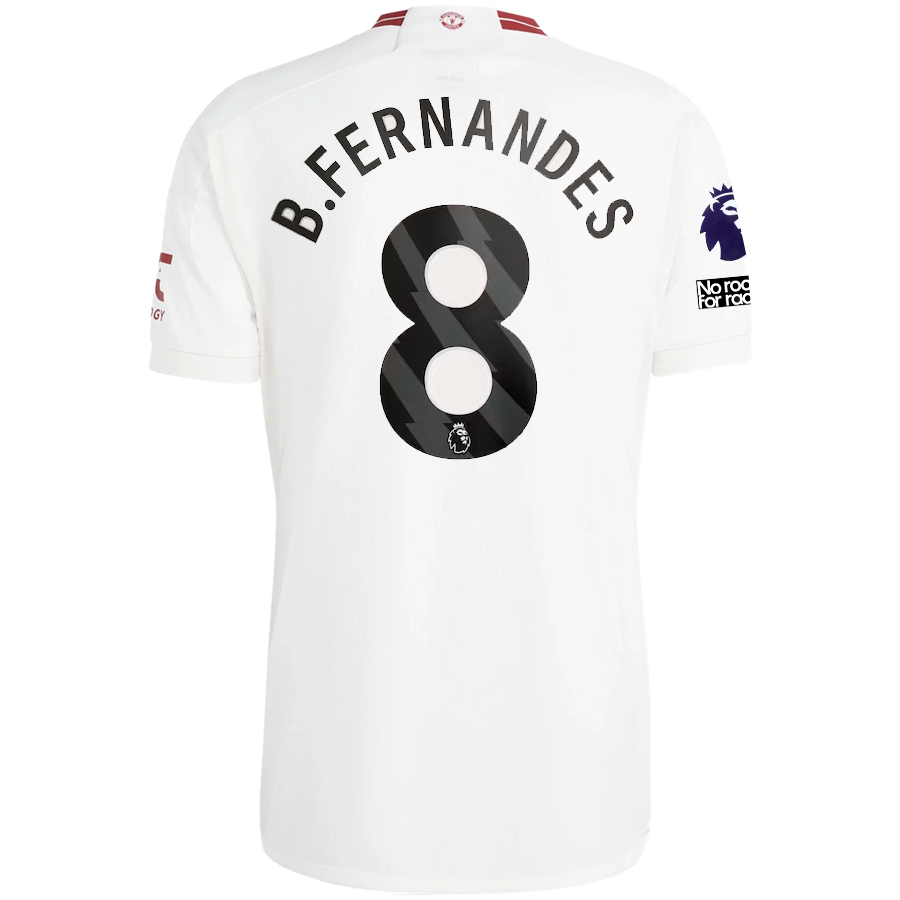 Image of adidas Manchester United Bruno Fernandes Third Jersey w/ EPL + No Room For Racis