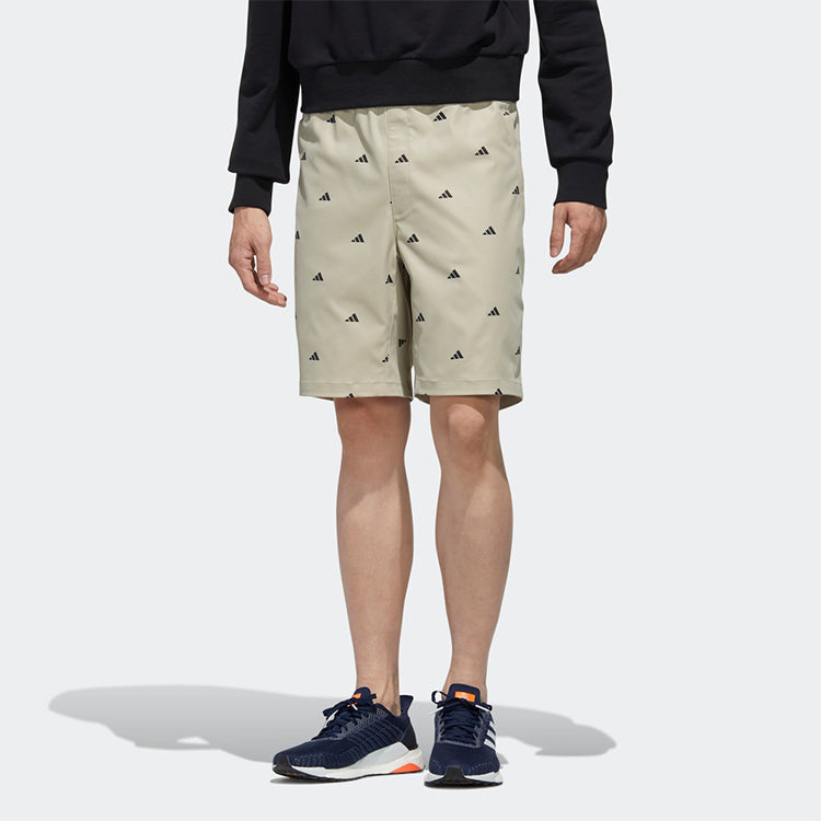 adidas M Short Gen Aop Logo Printing Sports Shorts Brown GJ5105