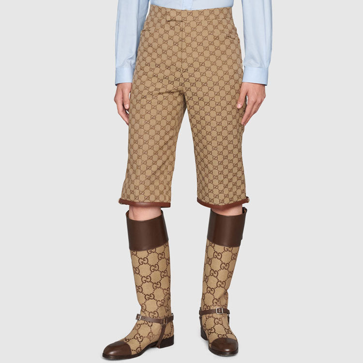 Image of Gucci GG Canvas Tailored Shorts 'Beige' 675281-Z8ASS-2580