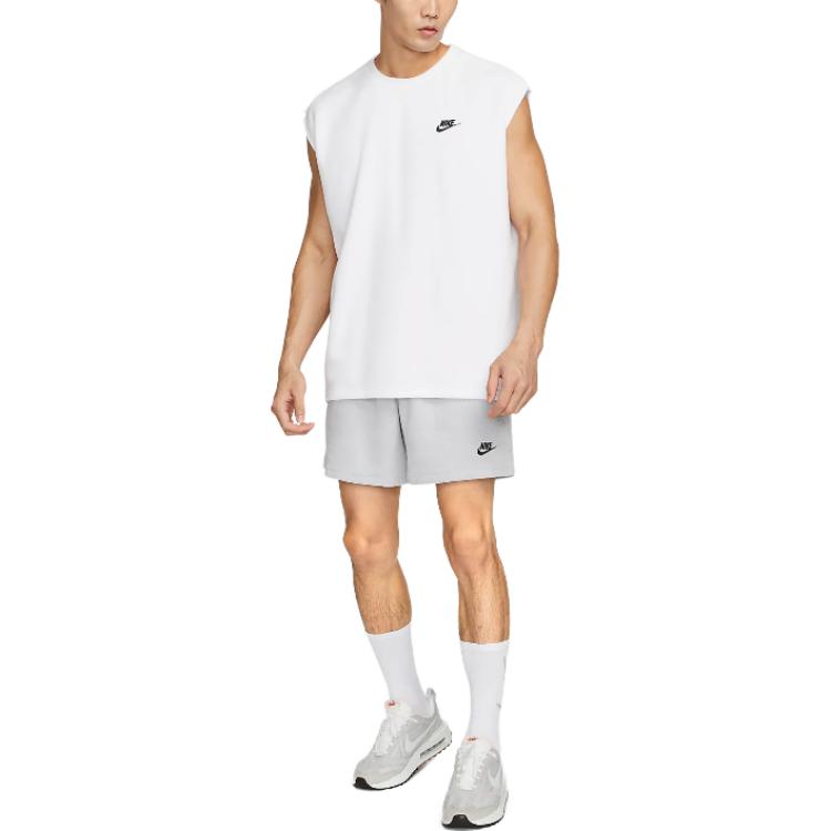 Image of Nike Club Fleece Logo Shorts 'Light Grey' DX0524-012
