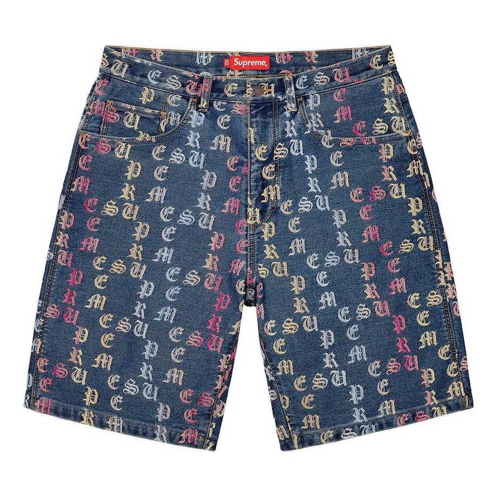 Image of Supreme SS22 Week 11 Gradient Jacquard Denim Short SUP-SS22-705