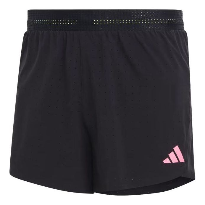 adidas Adizero Running Split Shorts Logo 'Black Pink' IK4348