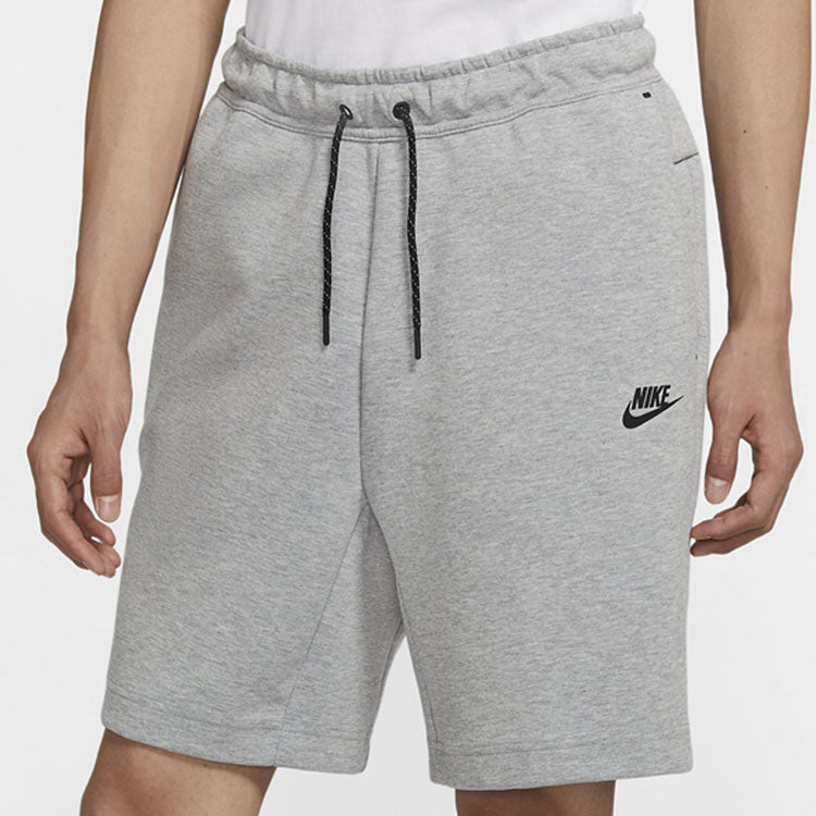 Image of Nike Sportswear Tech Fleece Athleisure Casual Sports Knit Breathable Shorts Gray