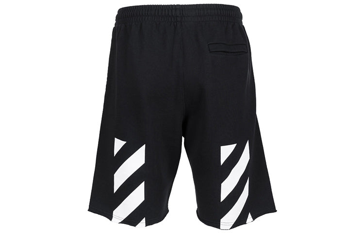 Image of Men's OFF-WHITE SS22 Logo Printing Sports Shorts Version Black OMCI006C99FLE0011