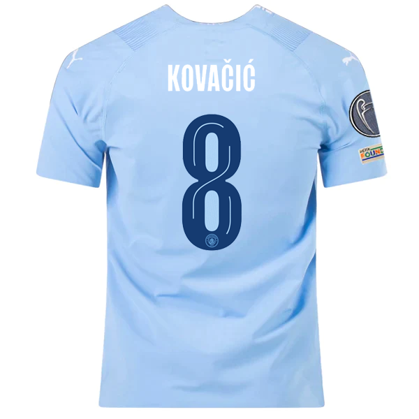 Puma Manchester City Authentic Mateo Kovacic Home Jersey w/ Champions League Pat