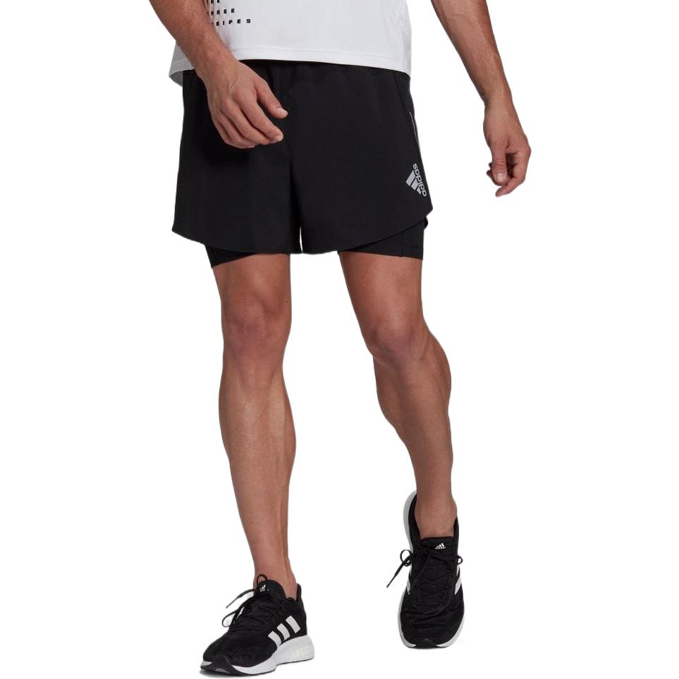 Adidas Designed 4 Running Two-in-One Shorts 'Black' H58579