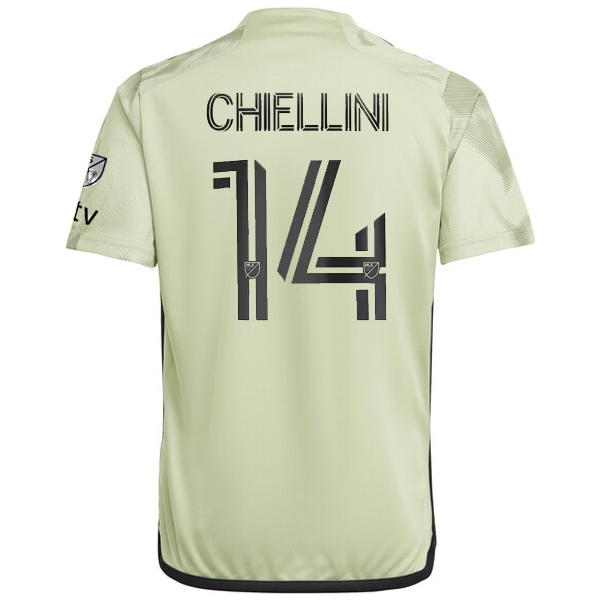 Image of adidas LAFC Chiellini Away Jersey w/ MLS + Apple TV Patches 23/24 (Green)