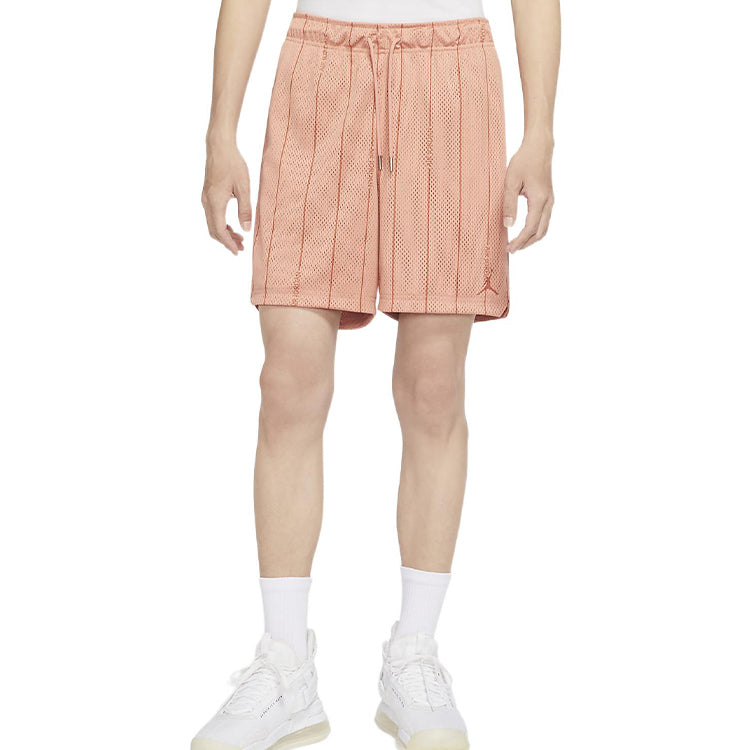 Men's Air Jordan Essentials Solid Color Mesh Sports Shorts Light Madder Brown DM