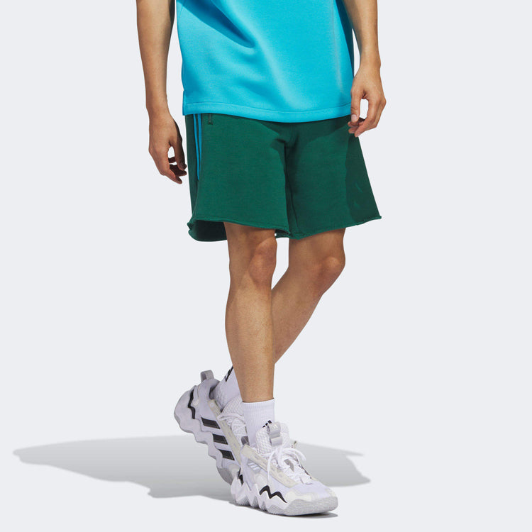 Image of adidas Trae Winterized Shorts 'Team Dark Green' IL1613