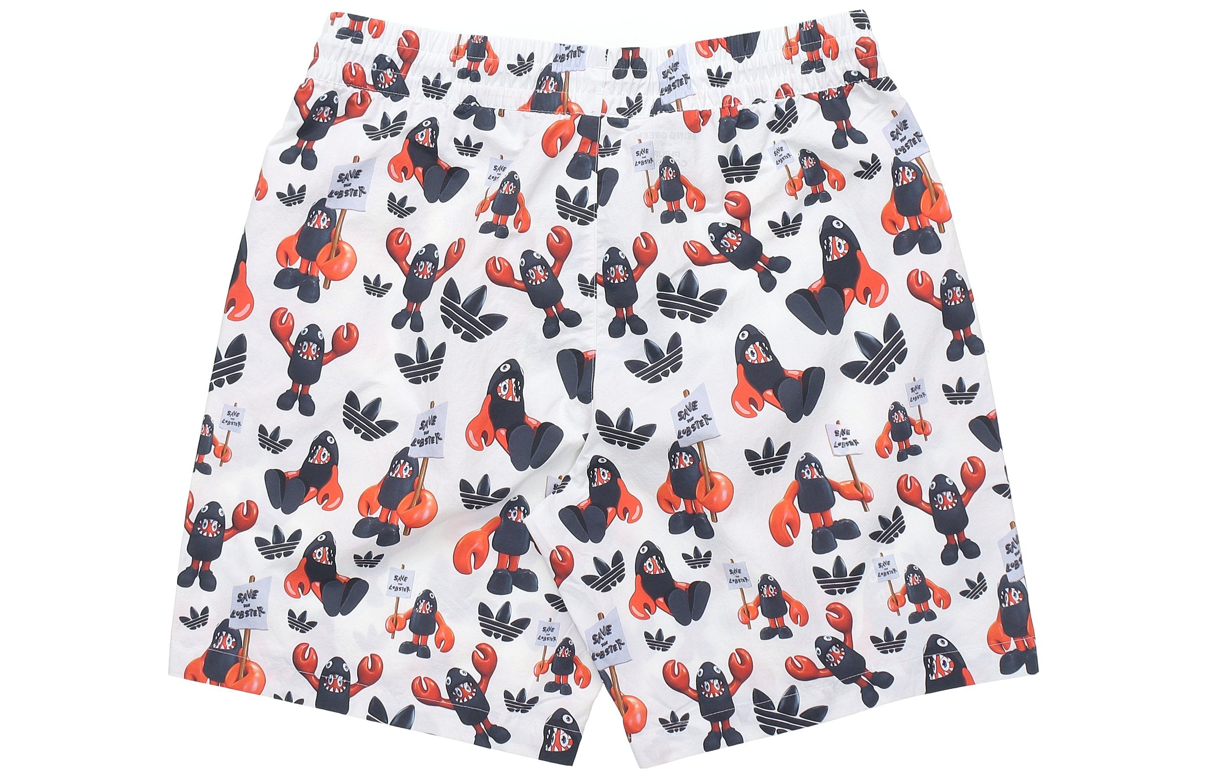 Image of adidas originals Artist Shorts Dragon Printing Sports Breathable White HA4698