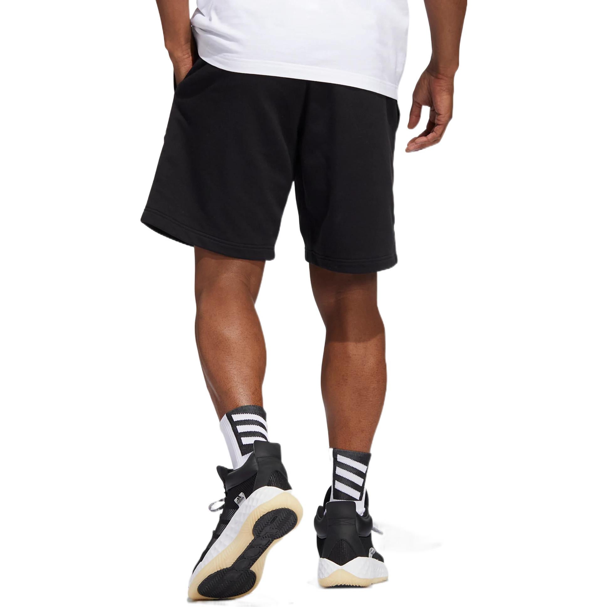 Men's adidas Don Dream Short Solid Color Logo Printing Drawstring Lacing Straigh