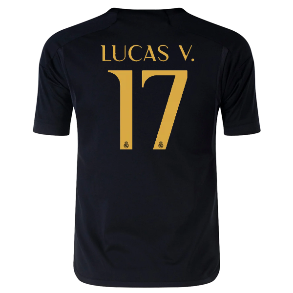 adidas Youth Real Madrid Lucas Vazquez Third Jersey 23/24 (Black)