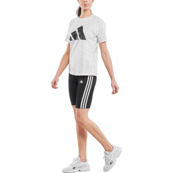 Image of (WMNS) adidas Essentials 3-Stripes Bike Shorts 'Black White' GR3866