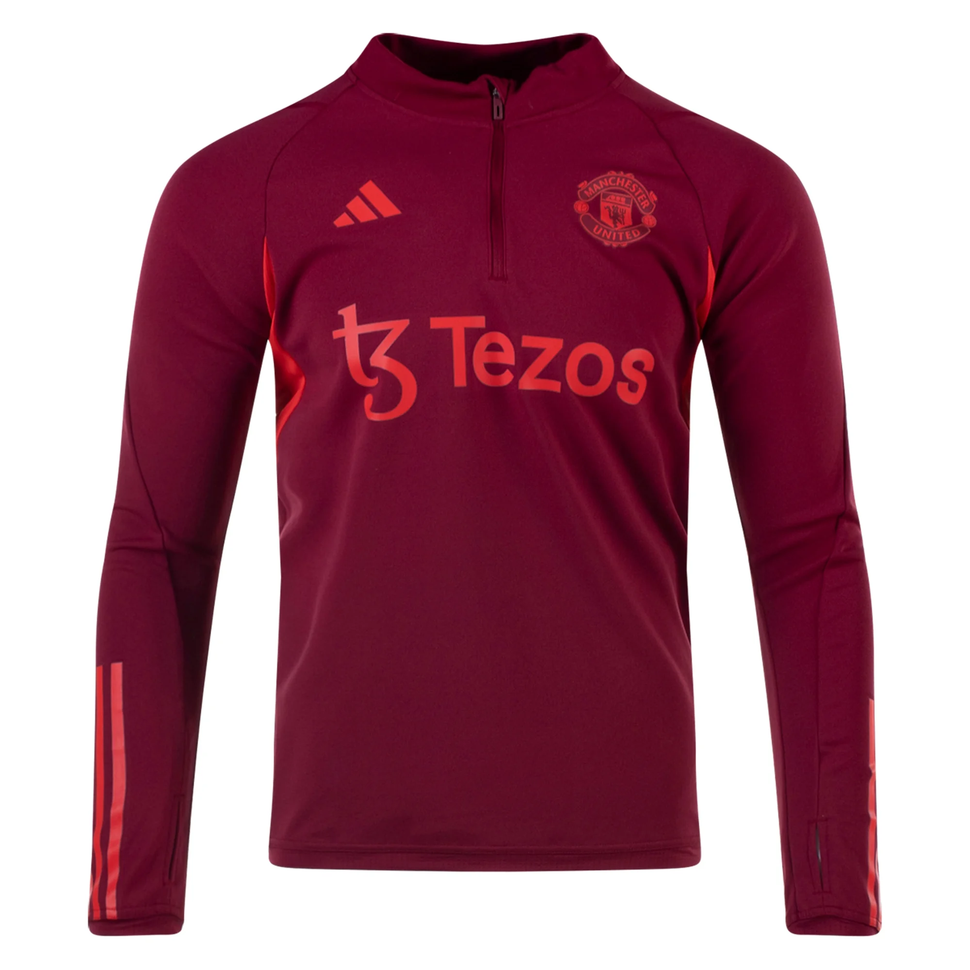 adidas Manchester United Long Sleeve European Training Top (Team College Burgund