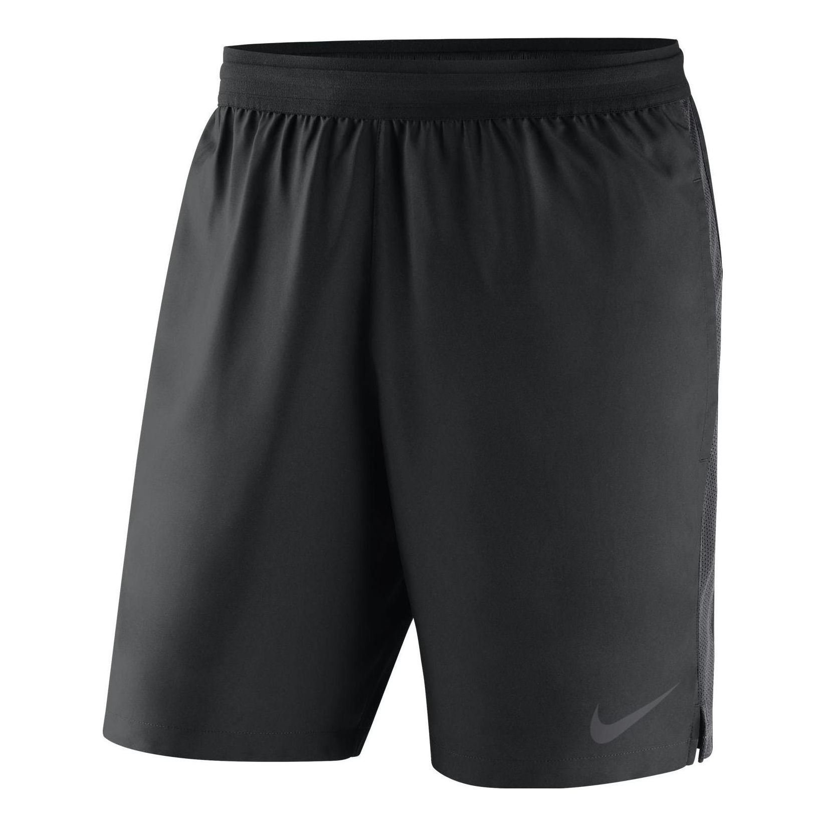 Nike Solid Color Elastic Waistband Logo Soccer/Football Shorts Black AA0737-010