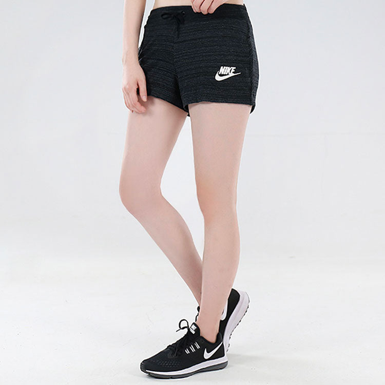 (WMNS) Nike Sportswear Av15 Knit Sports Drawstring Shorts Black 885388-010