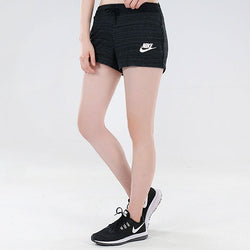 Image of (WMNS) Nike Sportswear Av15 Knit Sports Drawstring Shorts Black 885388-010