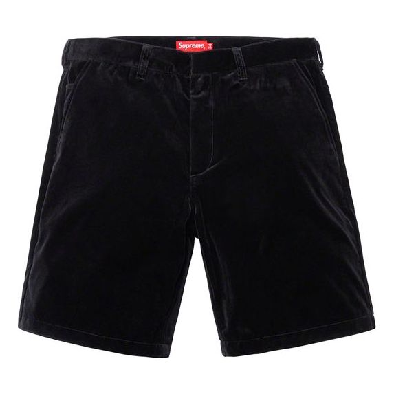 Image of Supreme SS19 Rope Corduroy Work Short Cargo Shorts Unisex Black SUP-SS19-10055