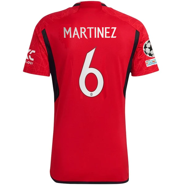 Image of adidas Manchester United Authentic Lisandro Martinez Home Jersey 23/24 w/ Champi