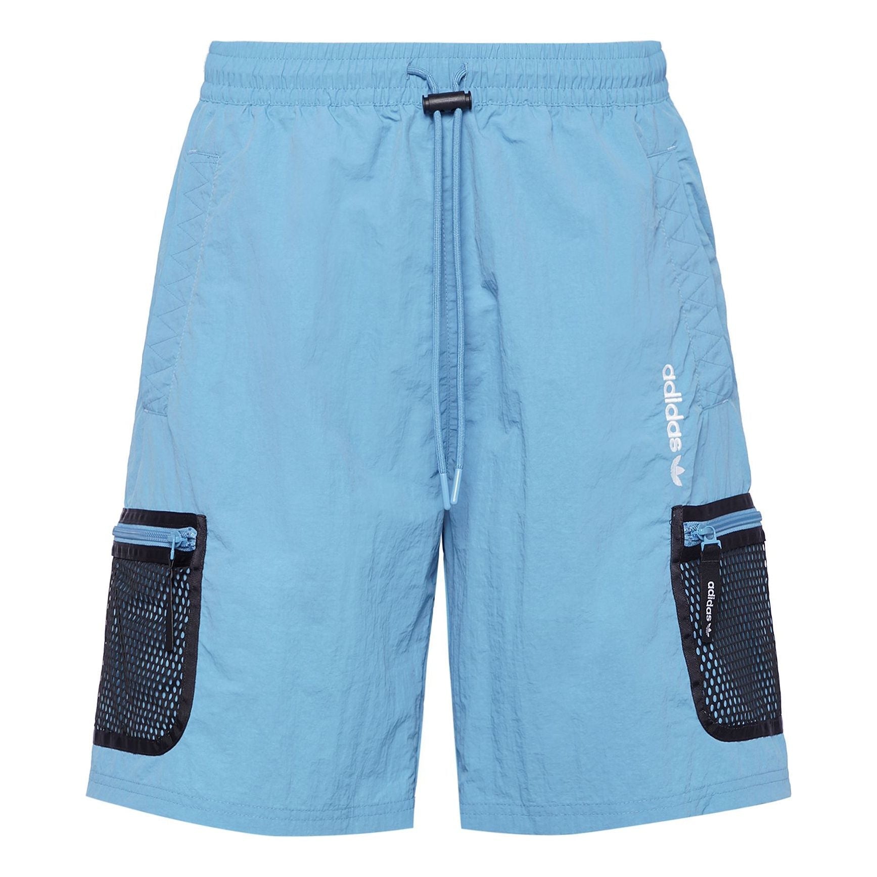 Image of adidas originals Adv Wvn Shorts Multiple Pockets Outdoor Sports Blue GN2342