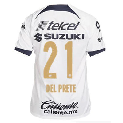 Nike Pumas UNAM Gustavo Javier del Prete Home Jersey w/ Liga MX Patch 23/24 (Whi