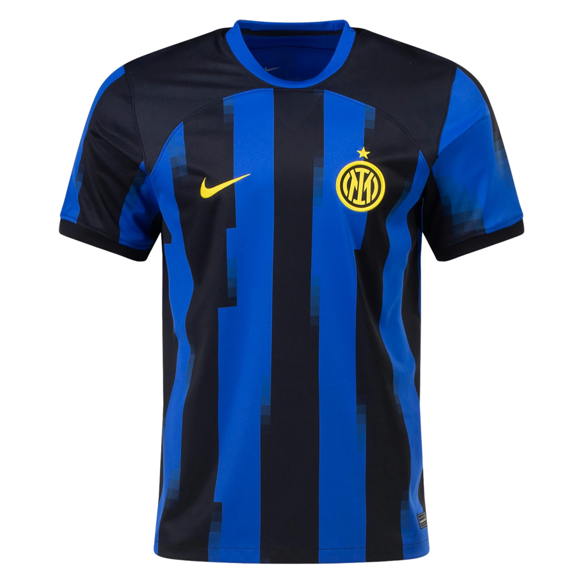 Image of Nike Inter Milan Home Jersey 23/24 (Lyon Blue/Black/Vibrant Yellow)