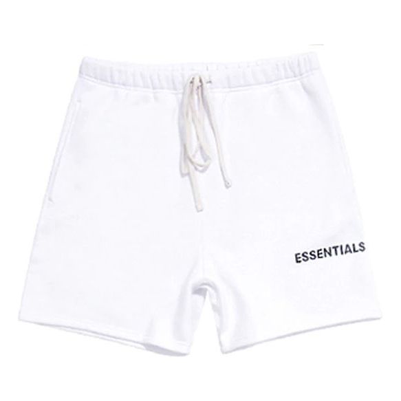 Fear of God Essentials FW18 Grafik-SweatshortsWeiß FOGPAMZ-WH-01