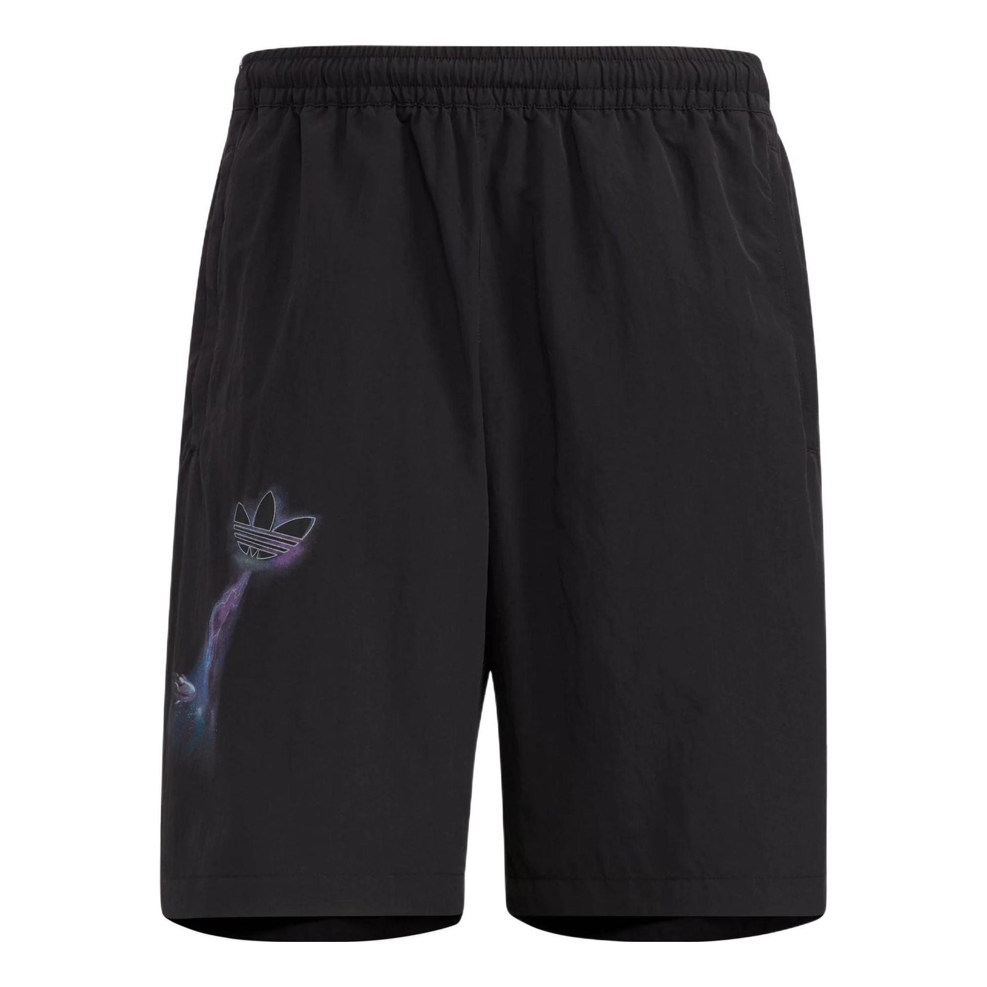 Men's adidas originals Solid Color Athleisure Casual Sports Shorts Black H54678