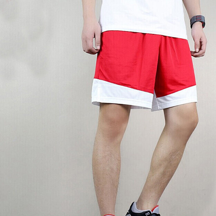 Image of Nike Sports Training Breathable Shorts Red White Splicing 867768-658