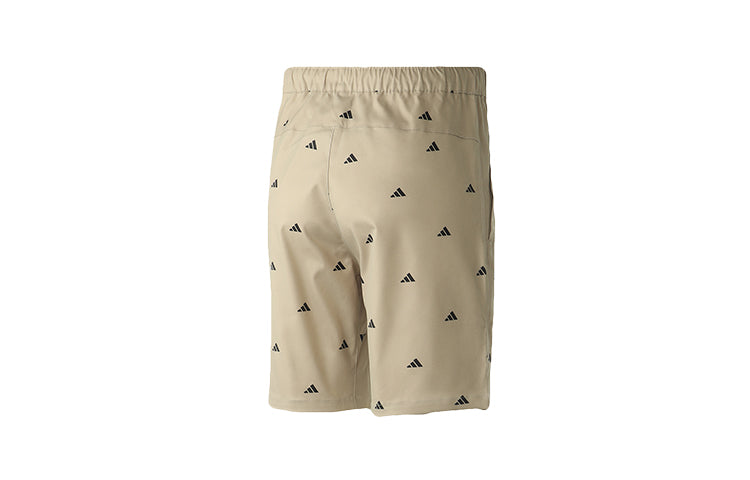 Image of adidas M Short Gen Aop Logo Printing Sports Shorts Brown GJ5105