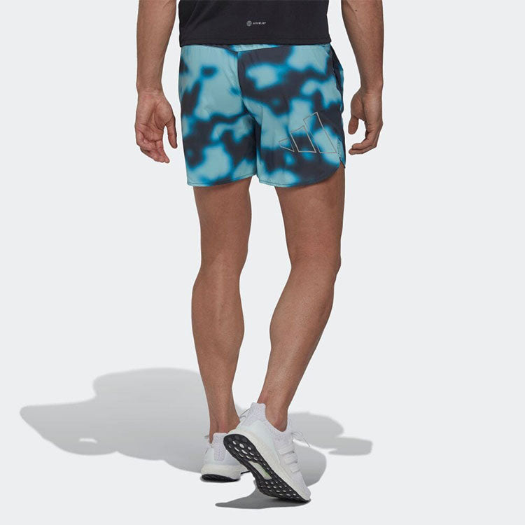 Image of Men's adidas Contrasting Colors Color Block Logo Sports Shorts Blue HF8758