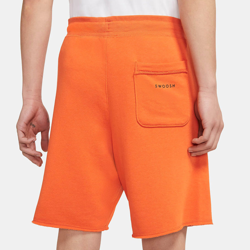 Image of Nike Sportswear Swoosh Logo Printing Knit Sports Shorts Orange DJ5373-801