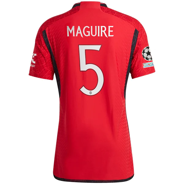Image of adidas Manchester United Authentic Harry Maguire Home Jersey 23/24 w/ Champions