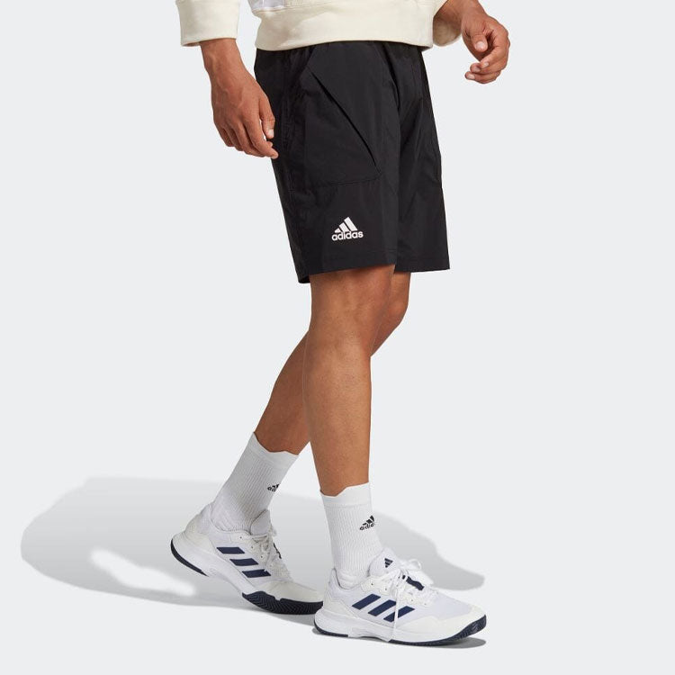 Men's adidas Casual Logo Printing Straight Shorts Black HY8721