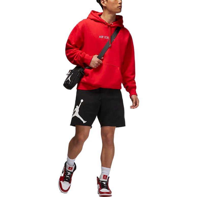 Image of Men's Air Jordan Logo Casual Sports French Terry Black Shorts DM1361-010