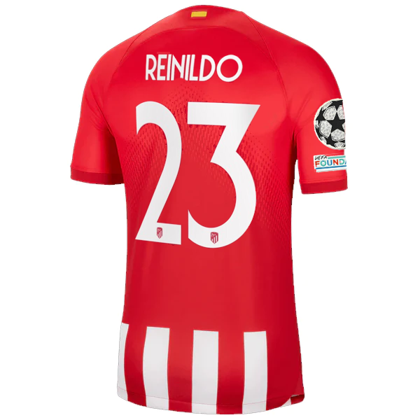Nike Atletico Madrid Reinildo Mandava Home Jersey w/ Champions League Patches 23