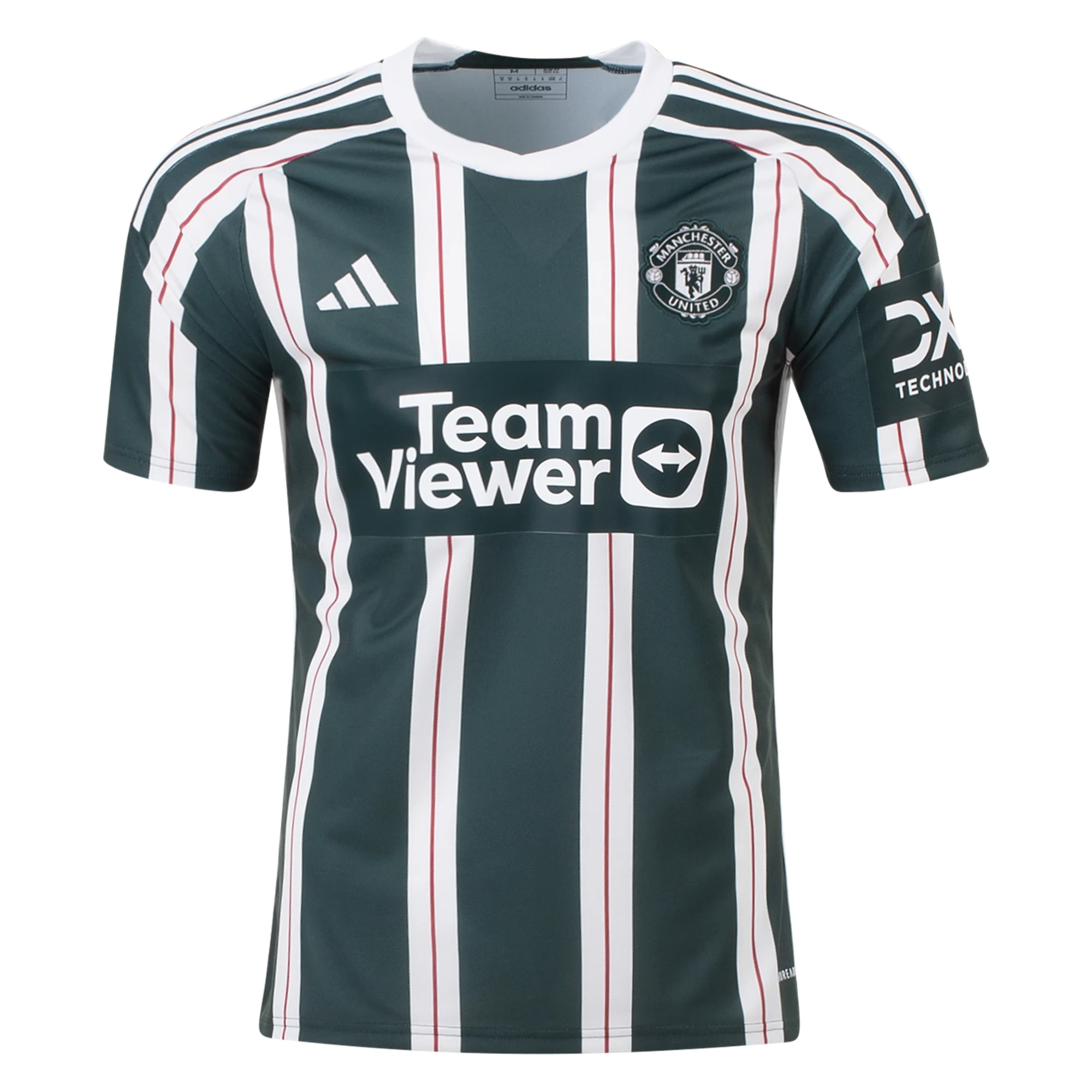 Image of adidas Manchester United Away Jersey 23/24 (Green Night/Core White)