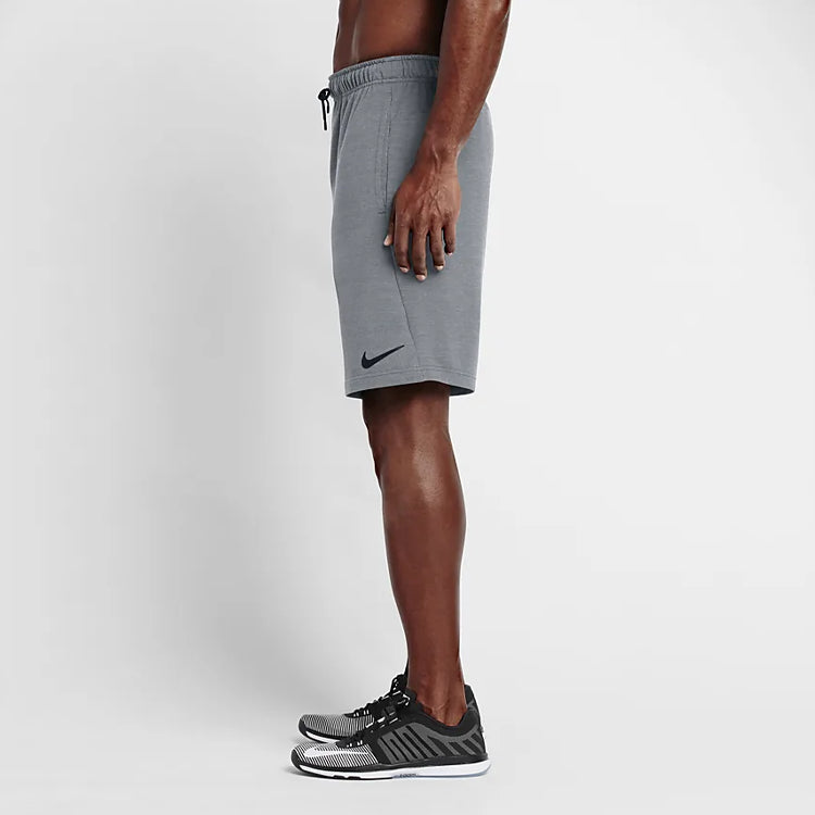 Image of Nike Dry Fit Fleece Training Shorts 'Cool Grey Black' 817418-065