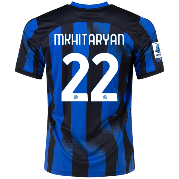 Image of Nike Inter Milan Henrikh Mkhitaryan Home Jersey w/ Serie A Patches 23/24 (Lyon B