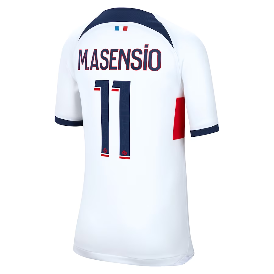 Nike Youth Paris Saint-Germain Marco Asensio Away Jersey 23/24 (White/Midnight N