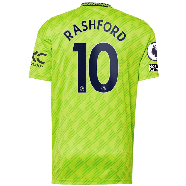 adidas Manchester United Marcus Rashford Third Jersey w/ EPL + No Room For Racis