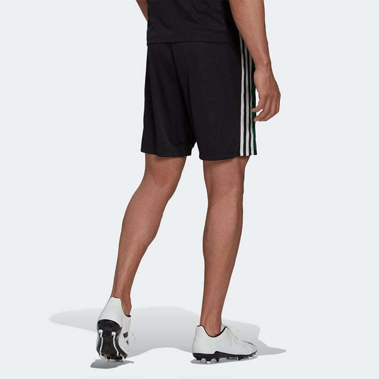 Image of Men's adidas Pattern Printing Stripe Elastic Waistband Straight Shorts Black HG8