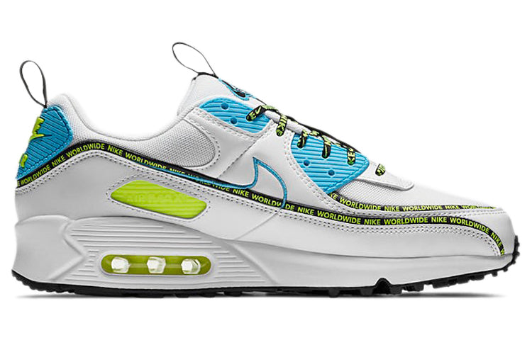 Image of Nike Air Max 90 SE 'Worldwide Pack - Blue Fury Volt' CZ6419-100